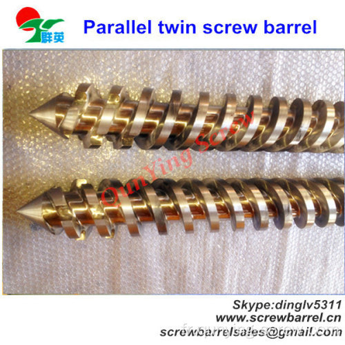 Twin parallèle vis bimétalliques baril pour extrudeuse